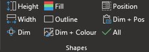 The UI for copying *shape* properties